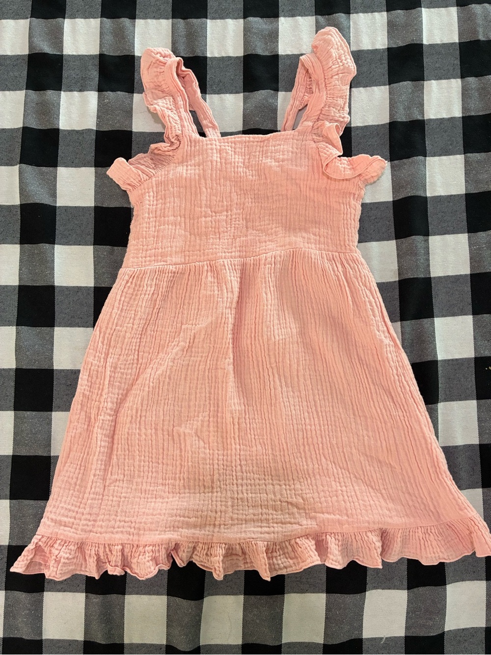 Pink Lily Kids Peach Pink Ruffle Strap Casual Dress